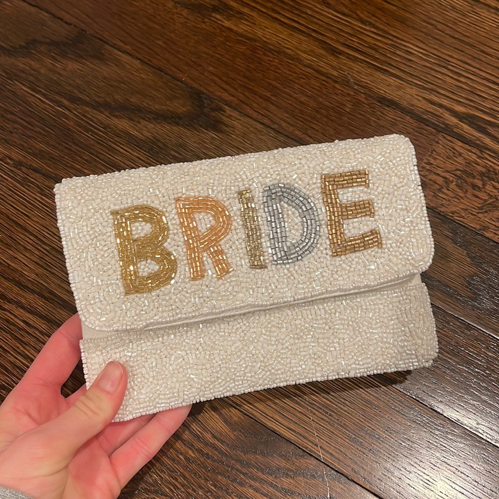 Petite “BRIDE” crossbody clutch
